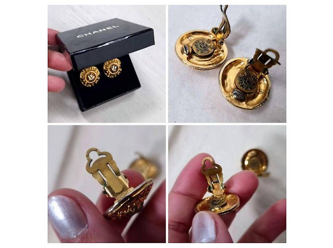 Vintage Chanel Ohrringe Golden - Ansicht 12
