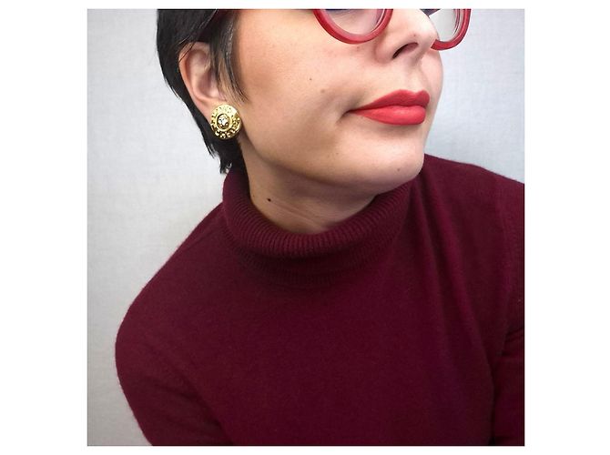 Vintage Chanel Ohrringe Golden - Ansicht 5