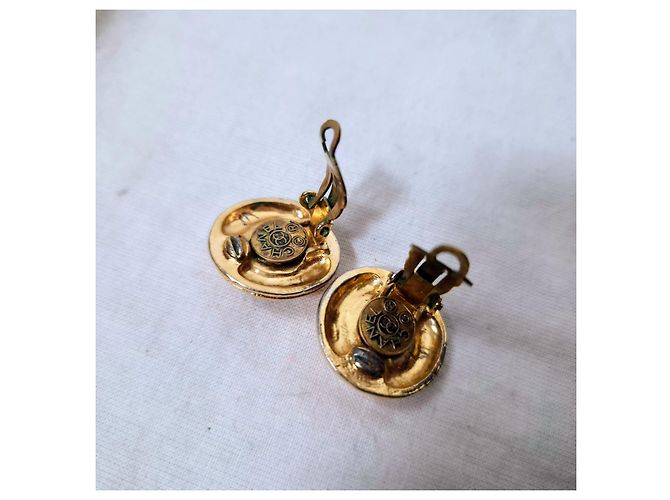 Vintage Chanel Ohrringe Golden - Ansicht 9
