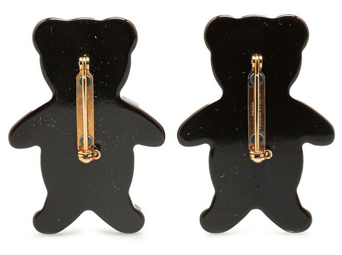 Conjunto de broche Nunour urso de pelúcia Monogram Damier Louis Vuitton Marrom - vista 2