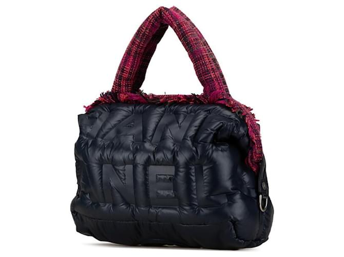 Borsa Chanel Doudone Coconneige Rosa Blu navy - vista 2