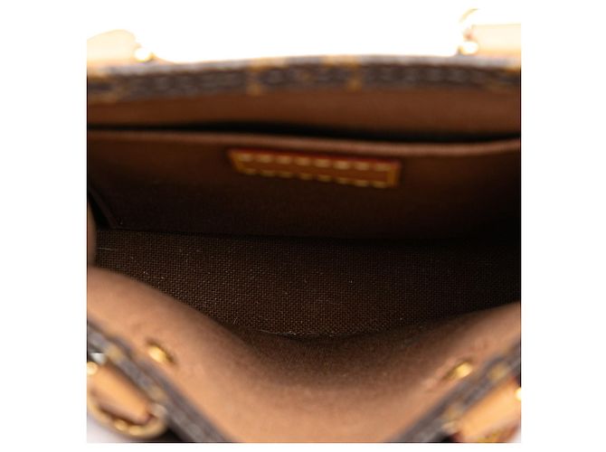 Borsa Petite Sac Plat Monogramma Louis Vuitton Marrone - vista 4