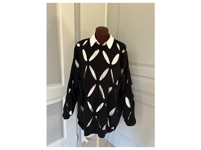 Pull ajouré noir Valentino - vue 2