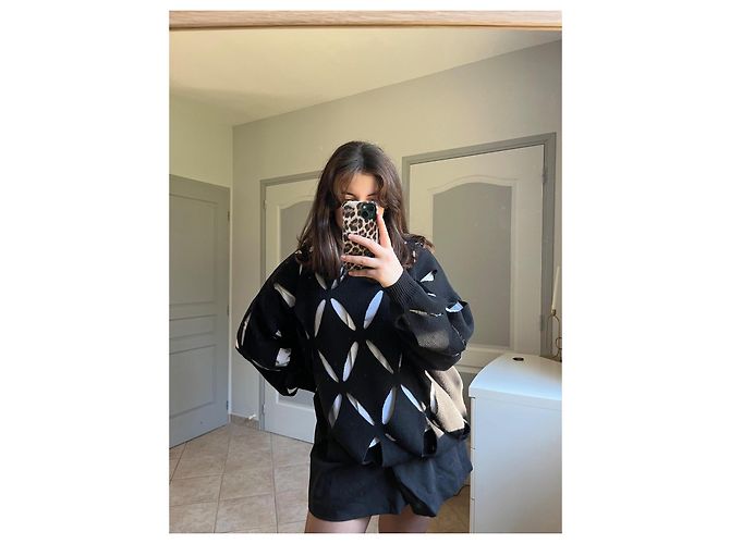 Pull ajouré noir Valentino - vue 5