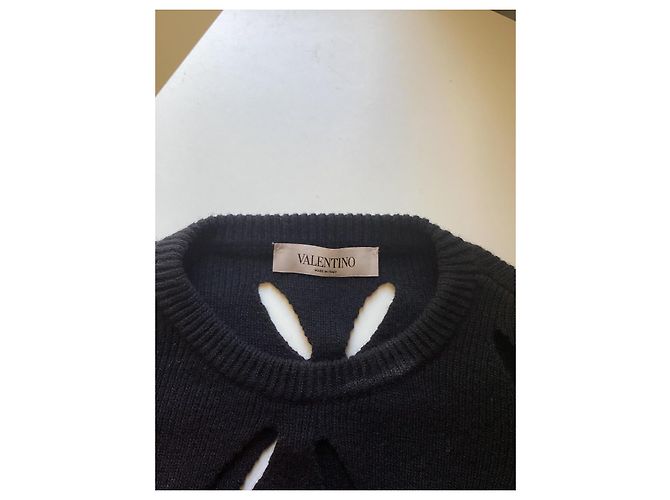 Pull ajouré noir Valentino - vue 6