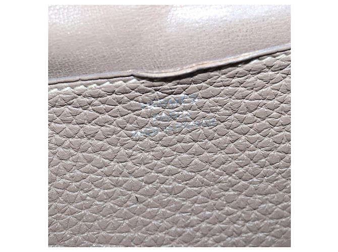 Hermès HERMES Dogon Long Long Wallet Pelle Marrone Auth bs18715 - vista 11