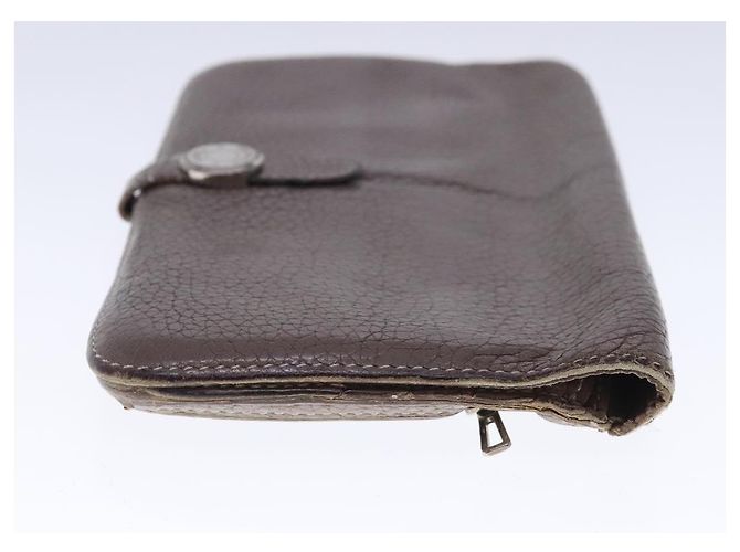 Hermès HERMES Dogon Long Long Wallet Pelle Marrone Auth bs18715 - vista 4