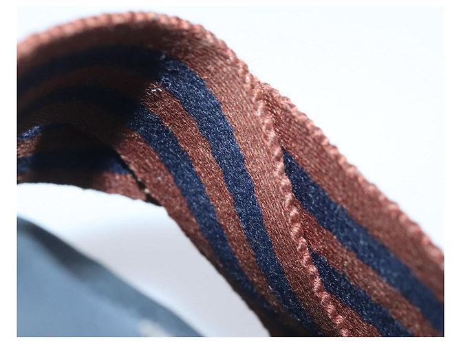 Hermès Sandali HERMES Tela Blu Navy Marrone Auth ti2173 - vista 11