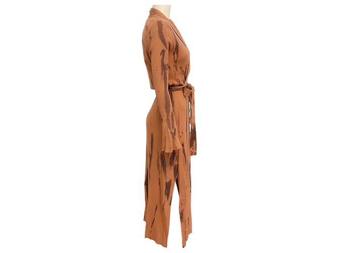 Der Beige Tie Dye Mahika Duster Cardigan von L'Agence - Ansicht 2