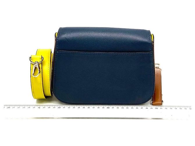 Louis Vuitton Borsa in pelle Vivienne S Rock Marrone Blu Giallo - vista 2