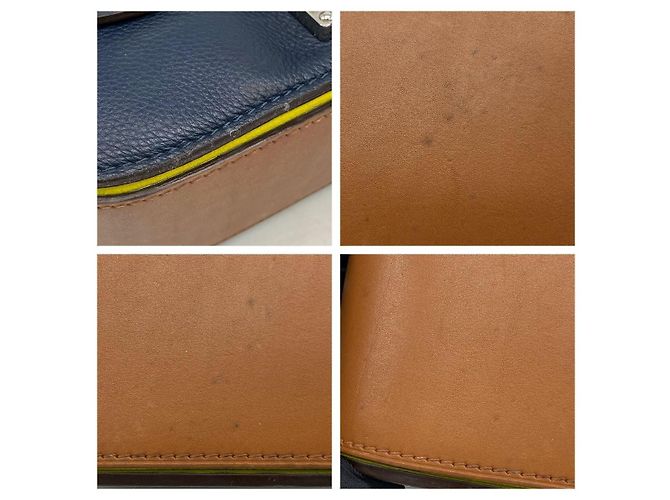 Louis Vuitton Borsa in pelle Vivienne S Rock Marrone Blu Giallo - vista 7