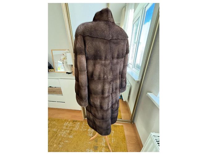 Autre Marque Minkmantel Schokolade - Ansicht 3