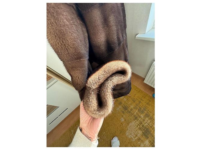Autre Marque Minkmantel Schokolade - Ansicht 4