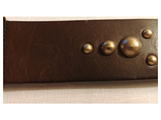 Dolce & Gabbana DOLCE&GABBANA LEDERGÜRTEL MIT Nieten. Braun - Ansicht 11