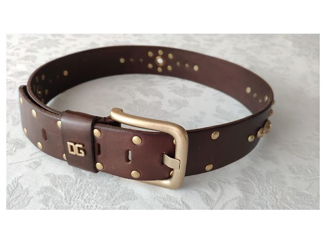 Dolce & Gabbana DOLCE&GABBANA LEDERGÜRTEL MIT Nieten. Braun - Ansicht 2