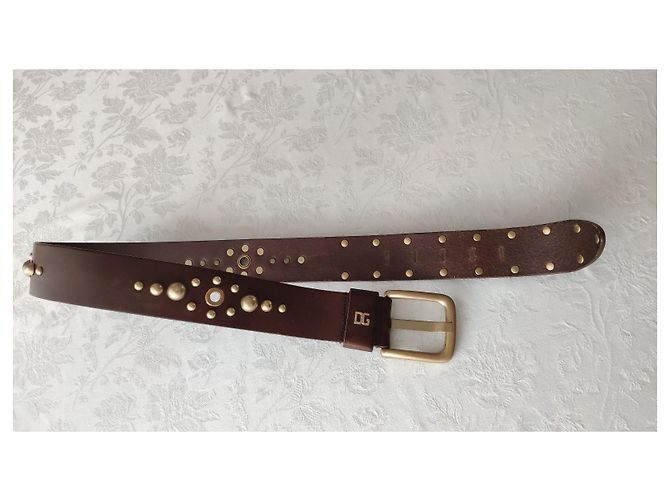 Dolce & Gabbana DOLCE&GABBANA LEDERGÜRTEL MIT Nieten. Braun - Ansicht 3