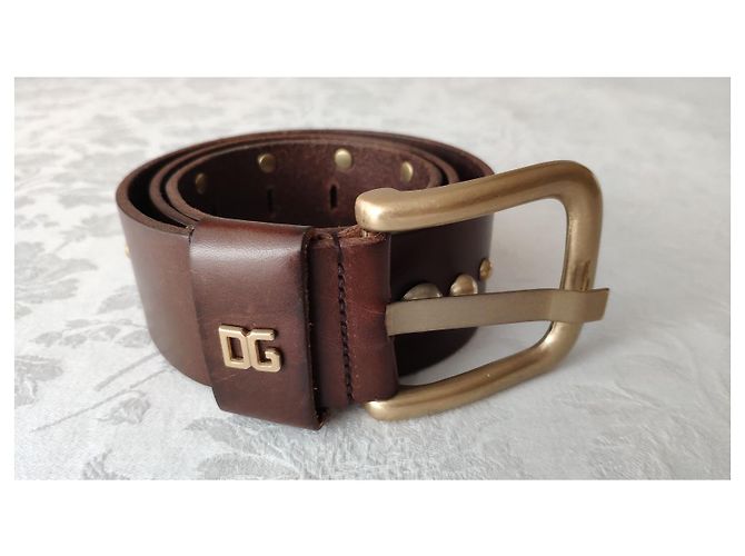 Dolce & Gabbana DOLCE&GABBANA LEDERGÜRTEL MIT Nieten. Braun - Ansicht 5