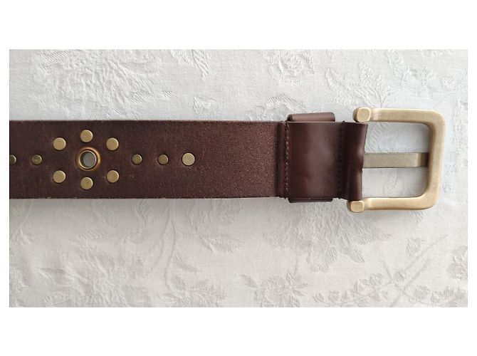 Dolce & Gabbana DOLCE&GABBANA LEDERGÜRTEL MIT Nieten. Braun - Ansicht 7