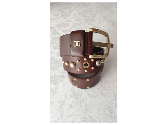 Dolce & Gabbana DOLCE&GABBANA LEDERGÜRTEL MIT Nieten. Braun - Ansicht 8