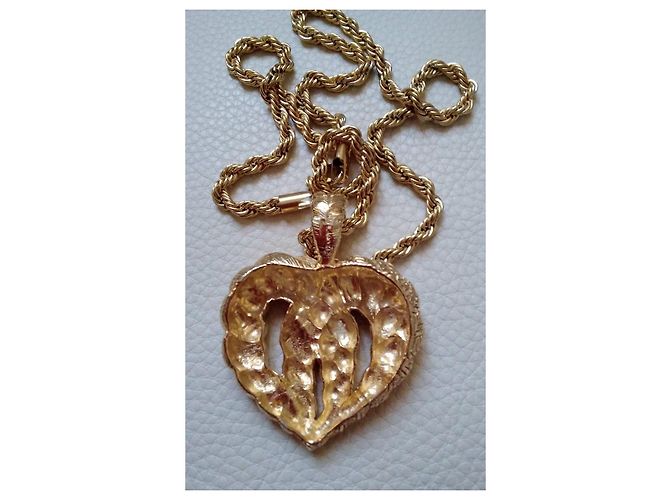Collar Guy Laroche Couture con Péndulo de Corazón Dorado - vista 4