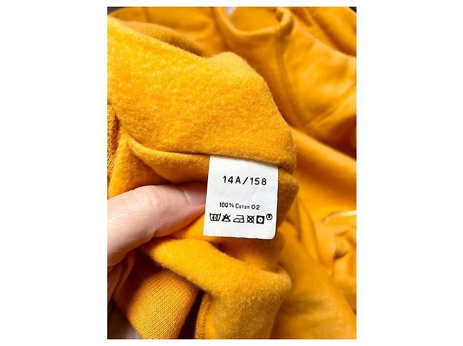 Sweatshirt Sonia Rykiel en coton jaune avec broderie dorée Noir Argenté - vue 6
