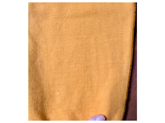 Sweatshirt Sonia Rykiel en coton jaune avec broderie dorée Noir Argenté - vue 8