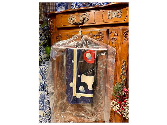 Foulard Hermès Swing in seta blu navy - vista 10