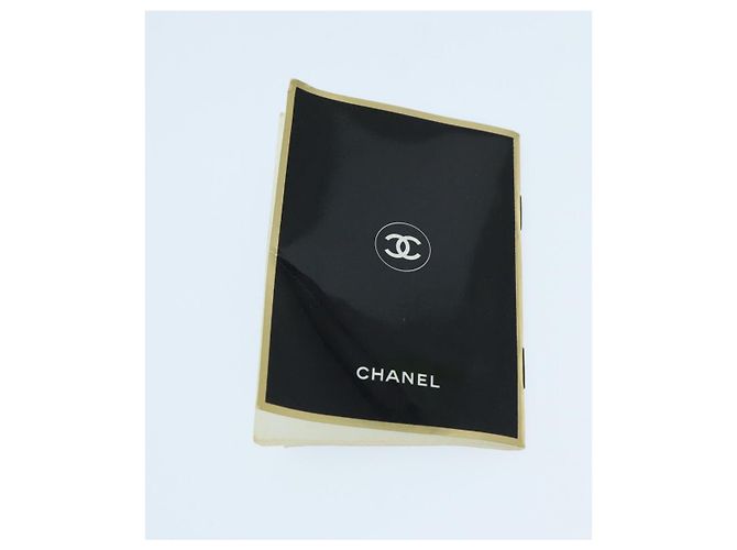 CHANEL Matelassé Vanity Pouch Cosmetico in Pelle di Agnello Blu Oro CC Auth yk15445 D'oro - vista 12