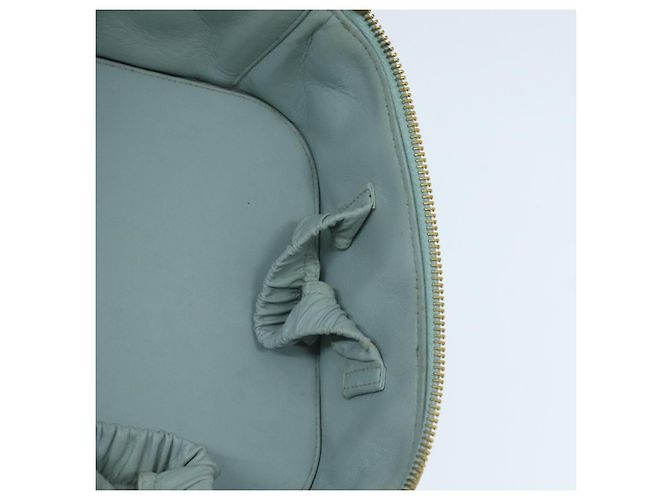 CHANEL Matelassé Vanity Pouch Cosmetico in Pelle di Agnello Blu Oro CC Auth yk15445 D'oro - vista 20