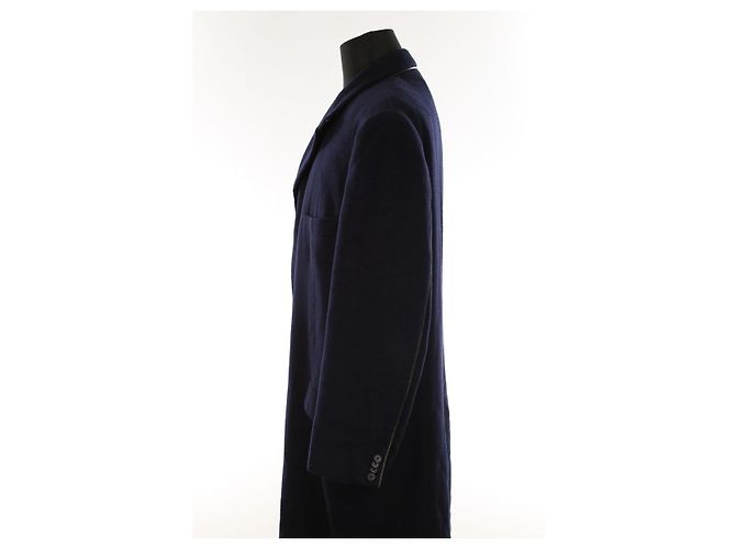 Hermès Kaschmirmantel Blau - Ansicht 4