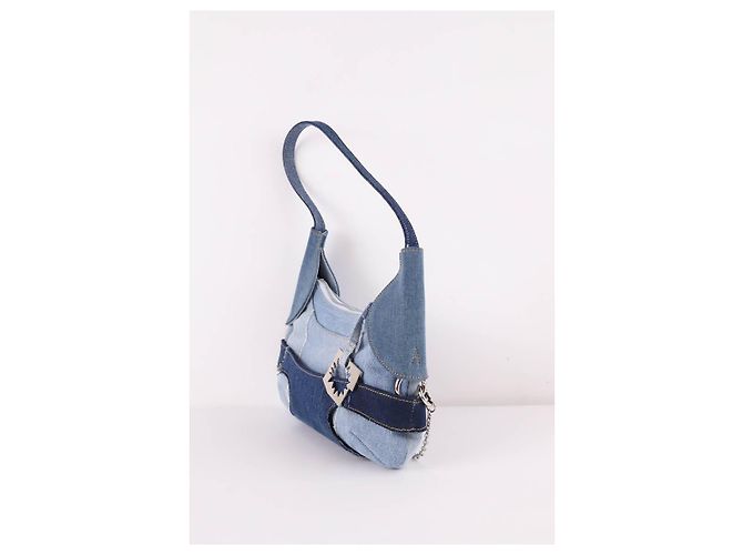 Walter Steiger Sac Culotte borsa in denim blu - vista 2