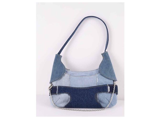 Walter Steiger Sac Culotte borsa in denim blu - vista 3