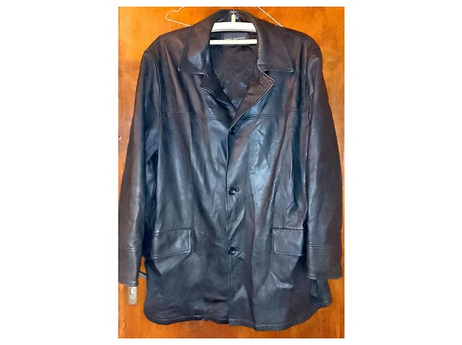 Ventcouvert Oversized weiche schwarze Lammlederjacke, hergestellt in Frankreich - Ansicht 3