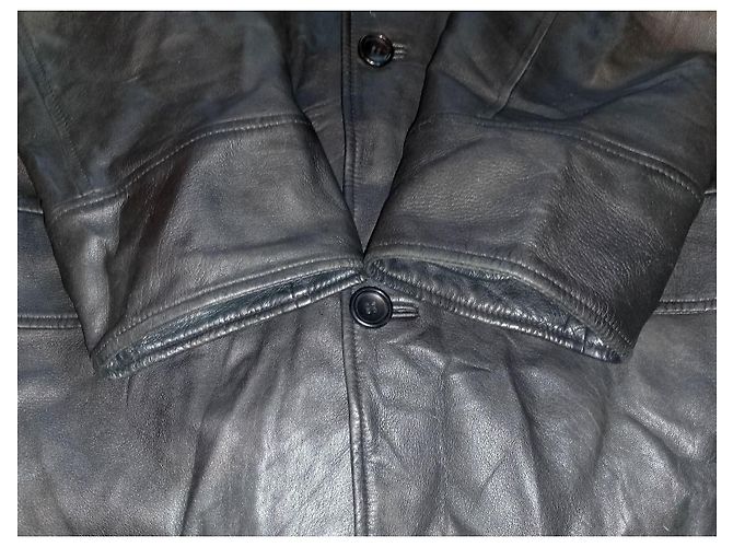 Ventcouvert Oversized weiche schwarze Lammlederjacke, hergestellt in Frankreich - Ansicht 6