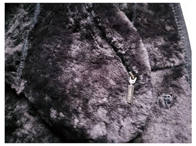 Autre Marque Abrigo de piel de oveja shearling original CHRIST alemán Negro - vista 5