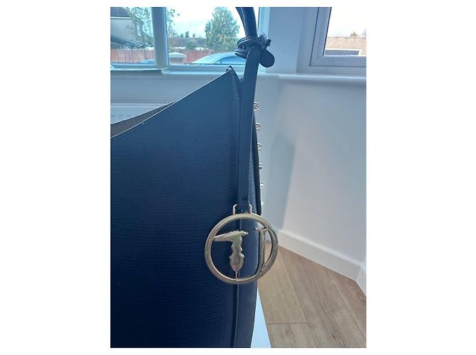 Set di due borse a mano Trussardi in pelle blu scuro - vista 6