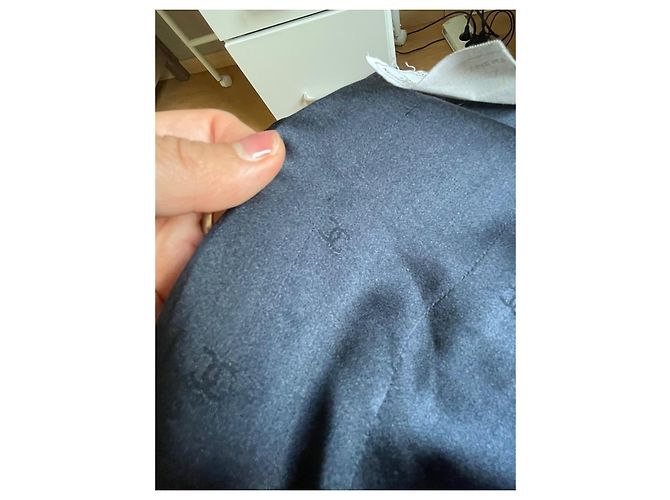 Chanel Black Wool Jacket Double CC Buttons - view 8