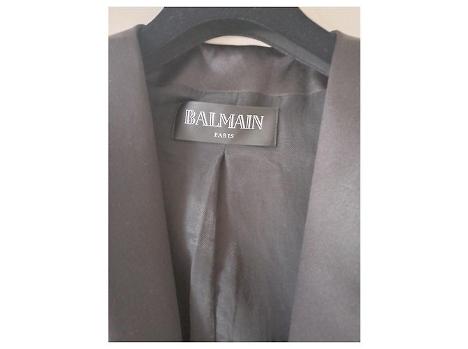 Balmain Samtjacke mit Punkten in Schwarz - Ansicht 5