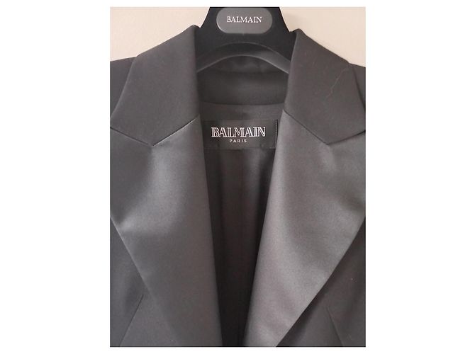 Balmain Tailcoat Blazer Schwarz Wolle - Ansicht 5