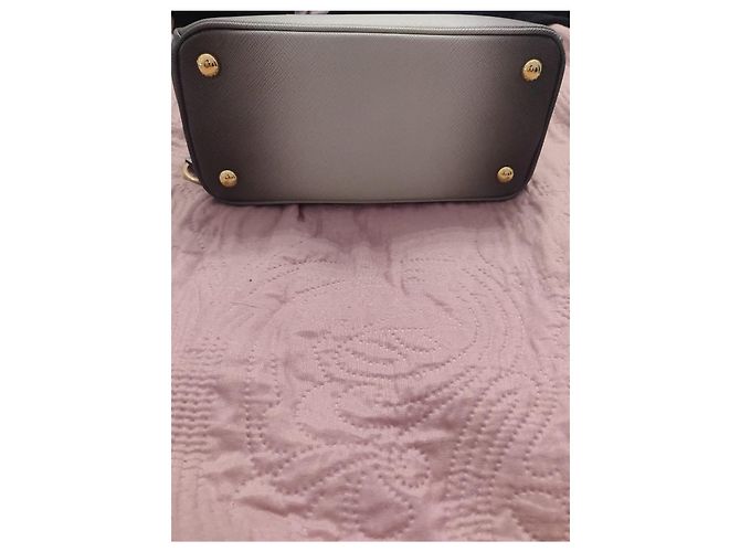 Borsa a mano Prada Galleria Ombrè piccola verde chiaro pelle - vista 7