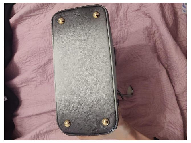 Borsa a mano Prada Galleria Ombrè piccola verde chiaro pelle - vista 8