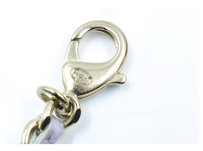Bracciale Chanel Pendente a Lucchetto CC Lavanda Viola Porpora - vista 3