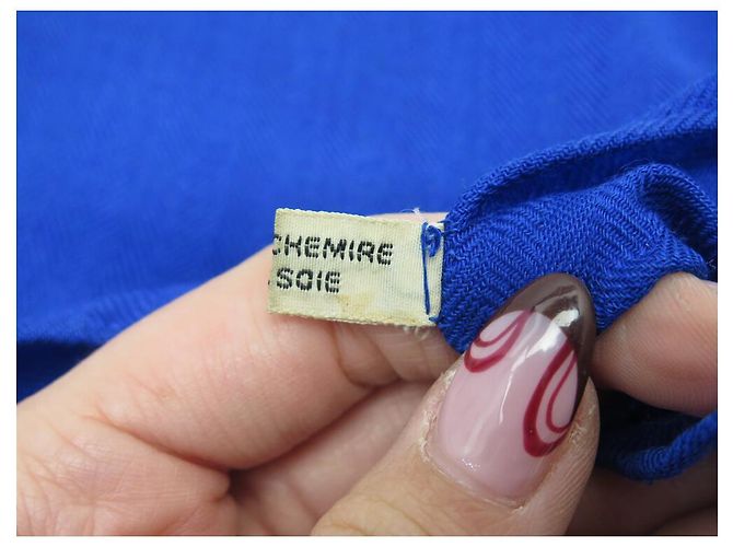 Hermès SCIALLE HERMES CHASSE IN INDIA 140 CM CACHEMIRE SETA BLU - vista 12