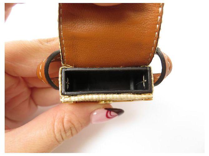 FENDI MINI TASCHEN-KEYRING BAGUETTE RAPHIA CHARME - Ansicht 8
