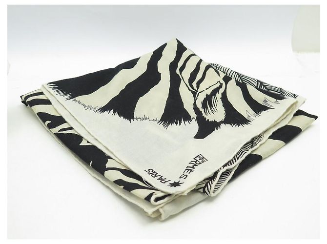 Hermès CHALE HERMES ZEBRA PEGASUS ALICE SHIRLEY SCIALLE IN CASHMERE E SETA Crudo - vista 10