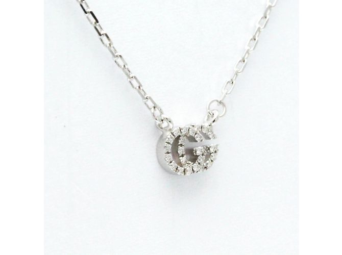 Collana Pendente in Diamante Gucci GG Running Argento - vista 2