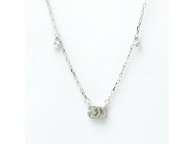 Collana Pendente in Diamante Gucci GG Running Argento - vista 4
