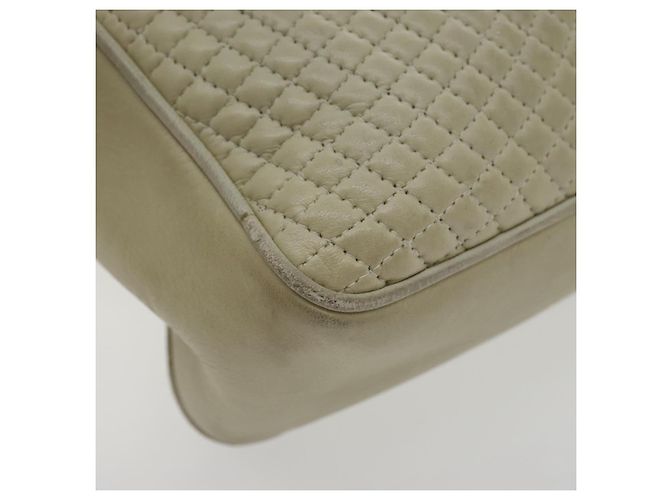 BALLY Borsa a Spalla a Catena in Pelle Bianca e Oro Auth ti2171 Bianco D'oro - vista 14