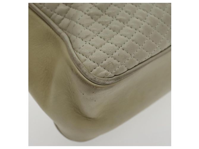 BALLY Borsa a Spalla a Catena in Pelle Bianca e Oro Auth ti2171 Bianco D'oro - vista 15