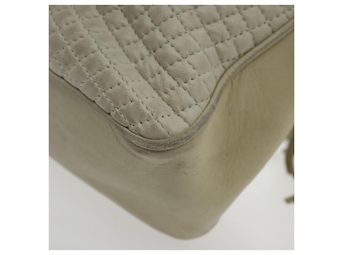 BALLY Borsa a Spalla a Catena in Pelle Bianca e Oro Auth ti2171 Bianco D'oro - vista 16